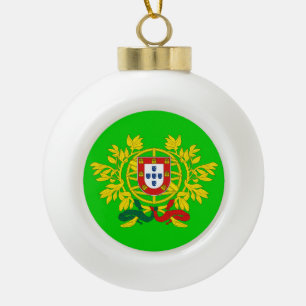 Ornement rond de Noël du Portugal Crest*