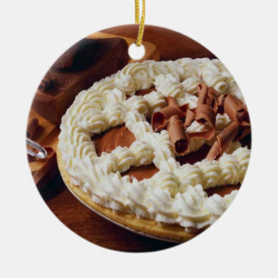 ORNEMENT ROND DE TARTE CRÈME DE CHOCOLAT