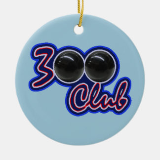 ORNEMENT ROND EN CÉRAMIQUE 300 CLUB - JEU PARFAIT EN BOWLING (BLEU)