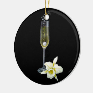 Ornement Rond En Céramique 30e anniversaire du Mariage Pearl commémoratif