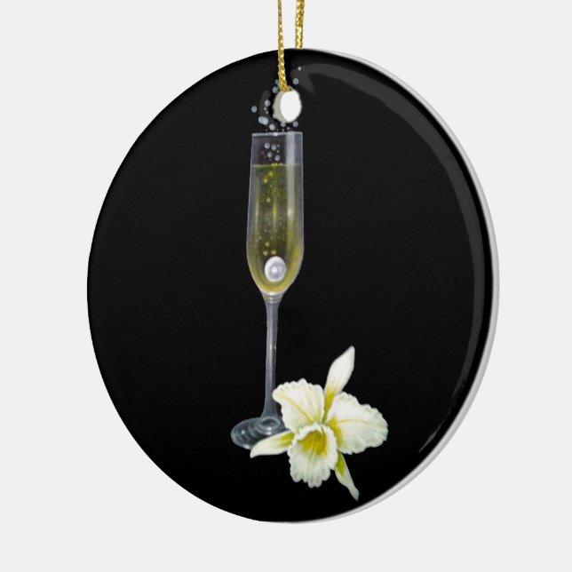 Ornement Rond En Céramique 30e anniversaire du Mariage Pearl commémoratif (Gauche)