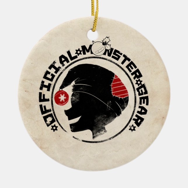 Ornement Rond En Céramique 4 petits monstres - logo de vacances de Nigel (Devant)