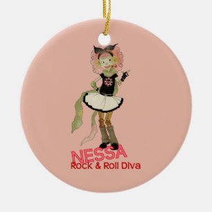 Ornement Rond En Céramique 4 petits monstres - Nessa