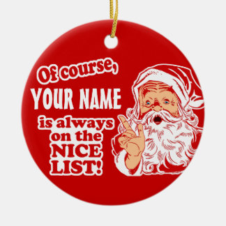 Ornement Rond En Céramique A personnalisé VOTRE Noël NOMMÉ
