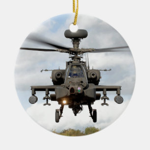 Ornement Rond En Céramique ah 64 apache longbow hélicoptère militaire