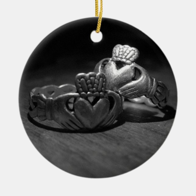 Ornement Rond En Céramique Amour irlandais (Devant)