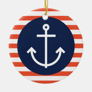 Ornement Rond En Céramique Ancré