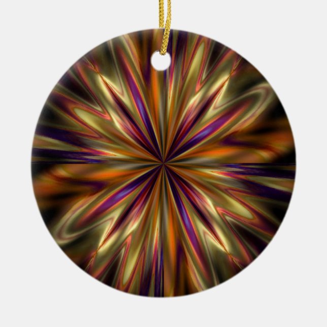 Ornement Rond En Céramique Anéone de tigre (Devant)