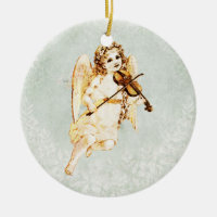 Angel Jouer un violon sur une texture Vintage Shab