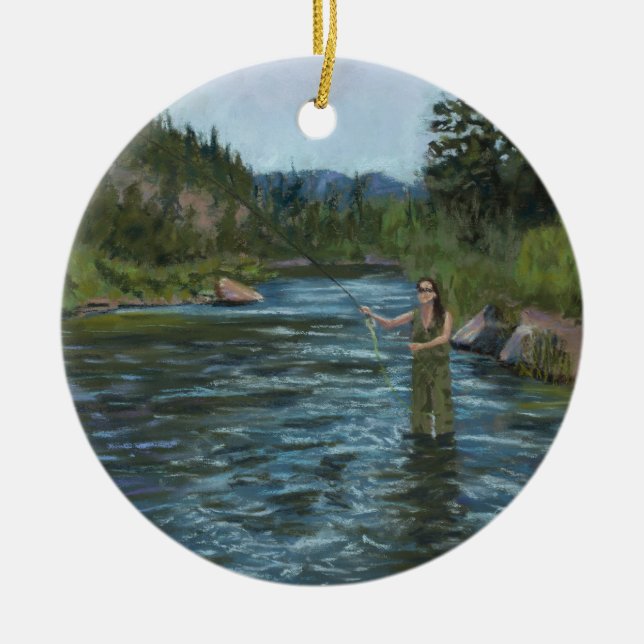 Ornement Rond En Céramique Appel de moulage (Devant)