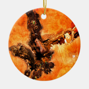 ORNEMENT ROND EN CÉRAMIQUE ARBRES