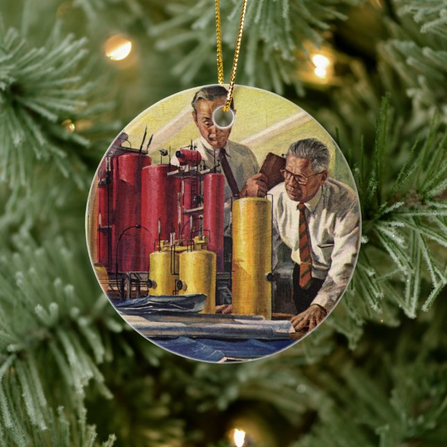 Ornement Rond En Céramique Architectes travaillant dans un bureau, entreprise (Arbre)