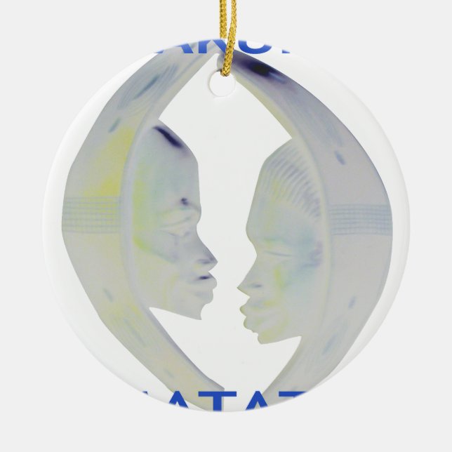 Ornement Rond En Céramique Architecture africaine Hakuna Matata (Devant)