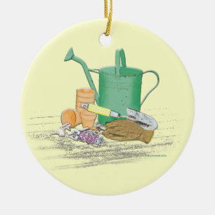 Ornement Rond En Céramique Art de jardin d'outils de jardin