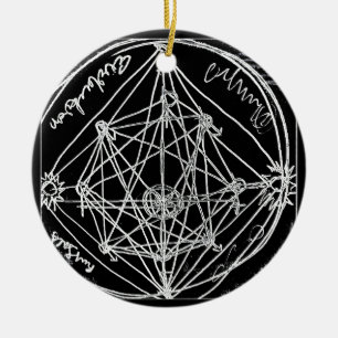 Ornement Rond En Céramique art de la transmutation alchimique