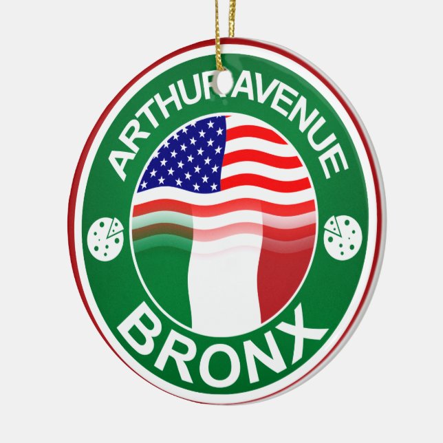 Ornement Rond En Céramique Arthur Ave Bronx (Gauche)