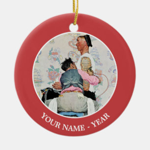 Ornement Rond En Céramique Artiste du tatouage