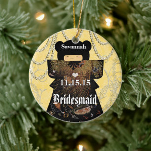 Ornement Rond En Céramique Asian Kimono Birdesmaid Gifts Coral Changes