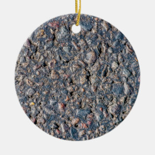 Ornement Rond En Céramique Asphalte et texture de galets