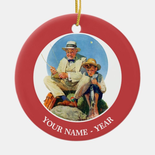 Ornement Rond En Céramique Attraper le grand (Devant)