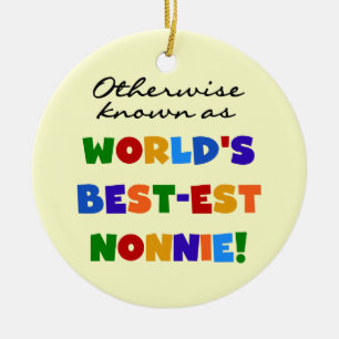 Ornement Rond En Céramique Autrement connu comme cadeaux de Meilleur-est