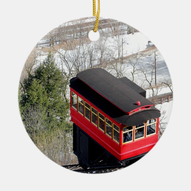 Ornement Rond En Céramique Avion de pente de Pittsburgh (Devant)