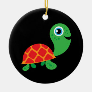 Ornement Rond En Céramique Awesome Turtle