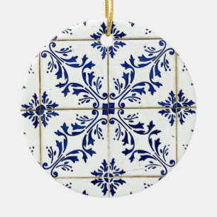 Ornement Rond En Céramique Azulejos