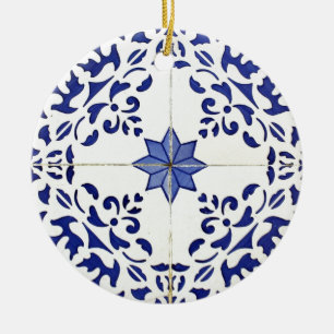 Ornement Rond En Céramique Azulejos
