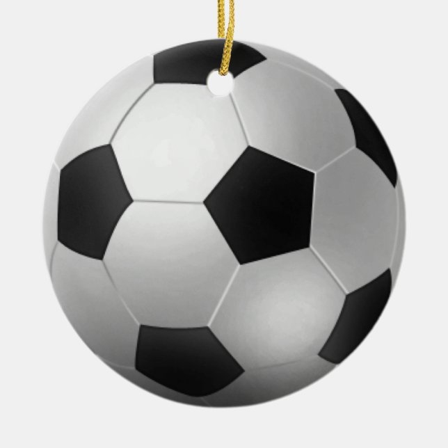 Ornement Rond En Céramique Ballon de football personnalisable Chirstmas (Devant)
