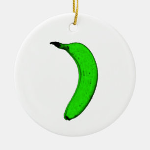 Ornement Rond En Céramique banane verte