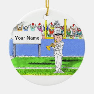 Ornement Rond En Céramique Bande, trompette - mâle