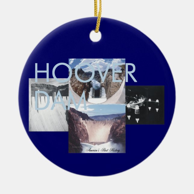 Ornement Rond En Céramique Barrage d'ABH Hoover (Devant)