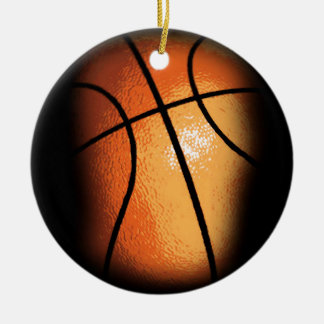 Ornement Rond En Céramique Basket