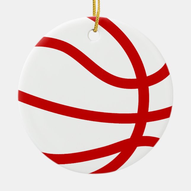 Ornement Rond En Céramique basket-ball de noël (Devant)