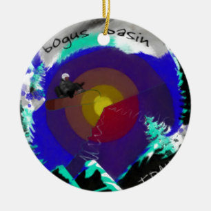 Ornement Rond En Céramique Bassin faux Idaho