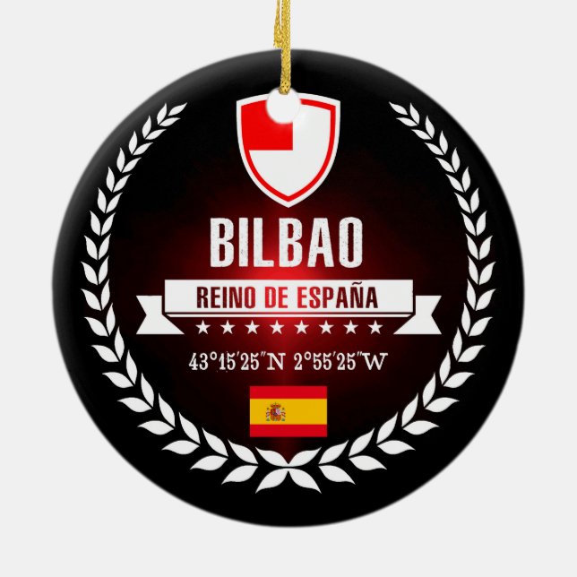 Ornement Rond En Céramique Bilbao (Dos)