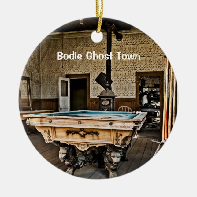Ornement Rond En Céramique Bodie Ghost Town, California, (Devant)