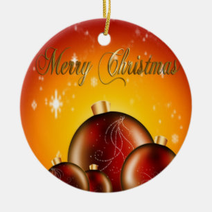 Ornement Rond En Céramique Boules de Noël