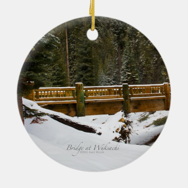 Ornement Rond En Céramique Bridge at Wuksachi (Dos)