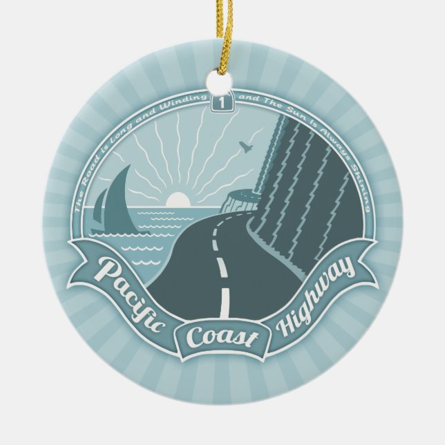 Ornement Rond En Céramique Briller de enroulement de PCH (Devant)