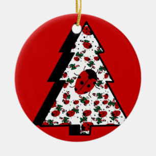 ORNEMENT ROND EN CÉRAMIQUE BULLES DE NOËL