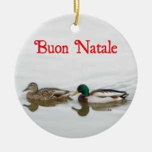 Ornement Rond En Céramique Buon Natale - Mallards