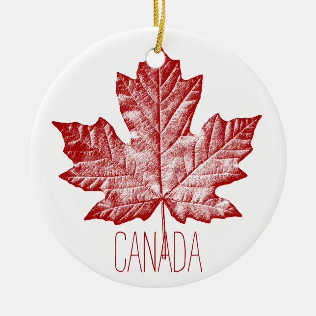Ornement Rond En Céramique Cadeau de Souvenir personnalisé Canada (Devant)