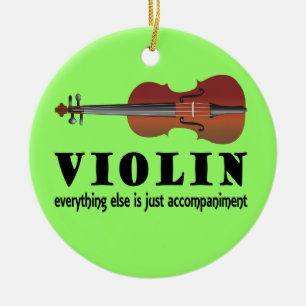 Ornement Rond En Céramique Cadeau d'ornement de citation de musique de violon