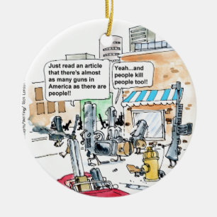 Ornement Rond En Céramique Cadeaux, T-shirts et Cartes Drôles sur les Armes à