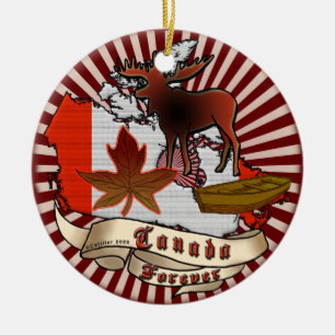 Ornement Rond En Céramique Canada pour toujours