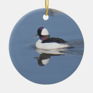 Ornement Rond En Céramique Canard Drake de Bufflehead