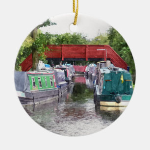 ORNEMENT ROND EN CÉRAMIQUE CANAUX