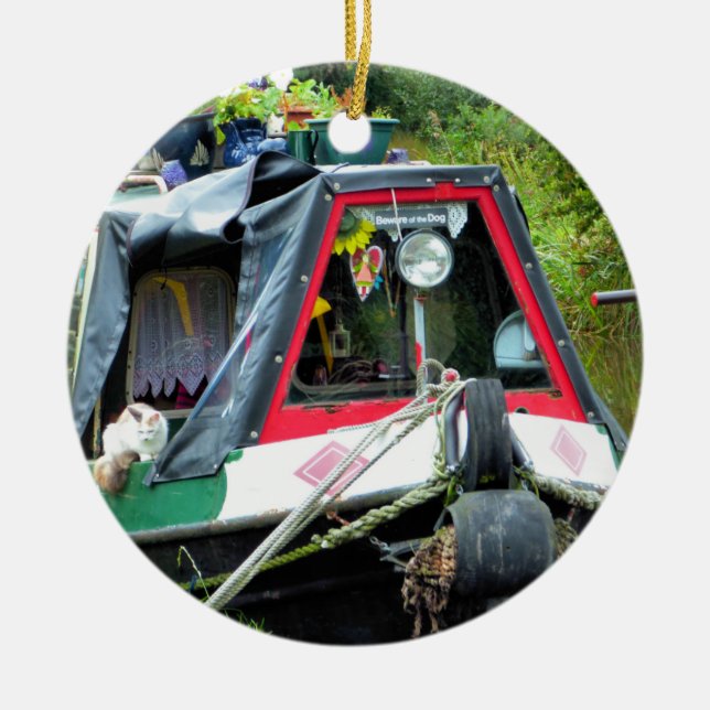 ORNEMENT ROND EN CÉRAMIQUE CANAUX (Devant)